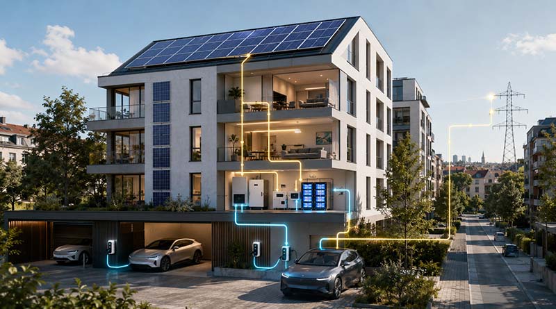 Edificio sostenible y flujo energético urbano